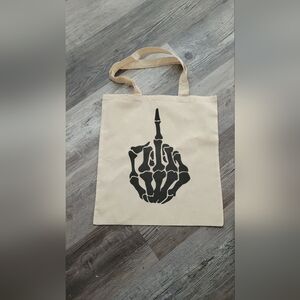 NEW Skeleton Hand Print Tote Bag